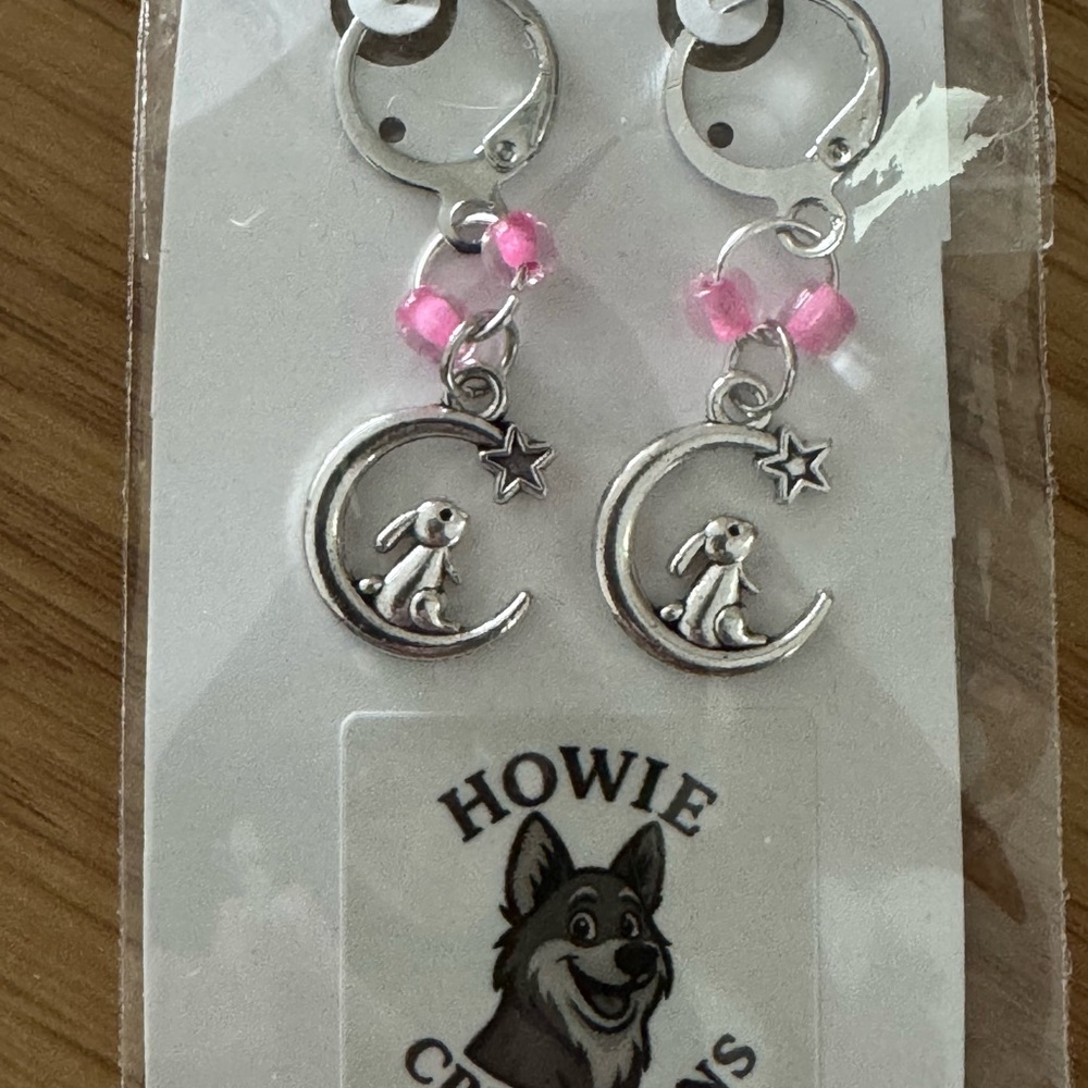 Howie Creations Silver Moon Earrings - NWOT